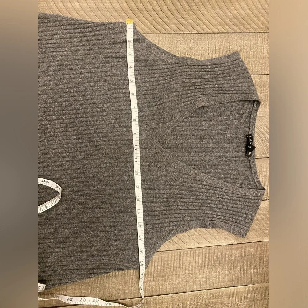 Eileen Fisher wool sleeveless v-neck sweater dress - Picture 6 of 8
